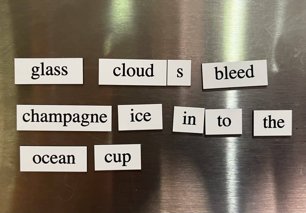 glass clouds bleed champagne ice into the ocean cup